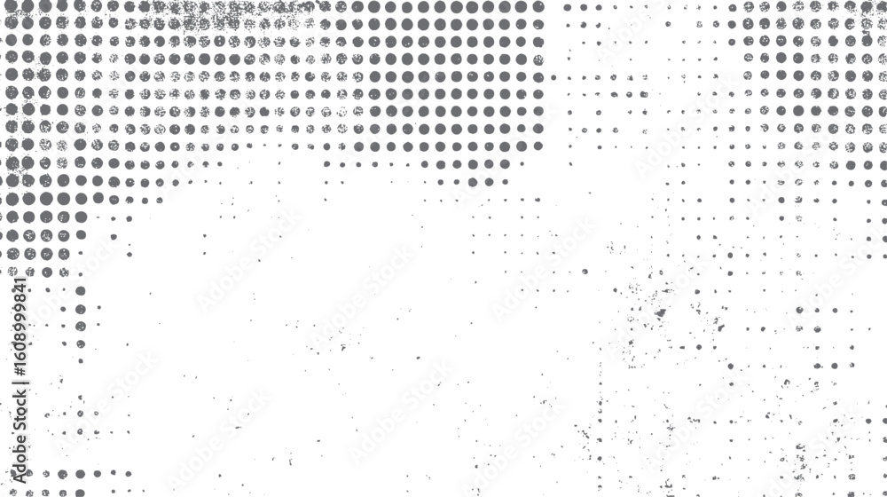 Poster faded halftone global map dot texture. grunge overlay with world layout. distressed abstract graphic