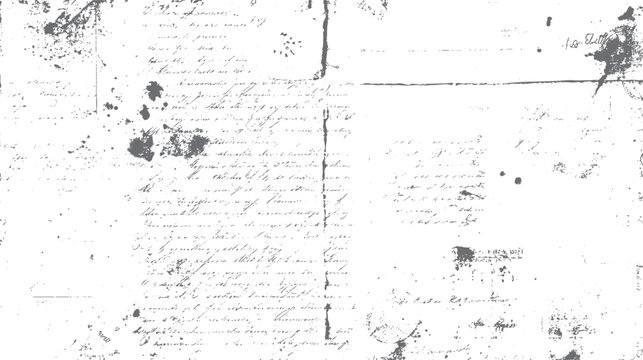 Grunge handwritten letter texture design. Distressed vintage overlay background. Faded ink script on aged paper surface.