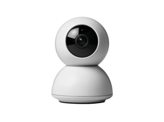 Smart home security camera wireless panoramic view. Isolated On Transparent Background