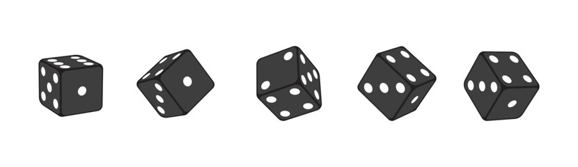 Black dice - stock vector..eps