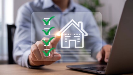 Empowering homeownership Checking off dreams one box at a time with a seamless digital experience on a laptop and soft