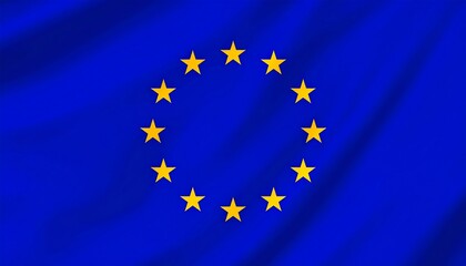 European Union flag, wavy design