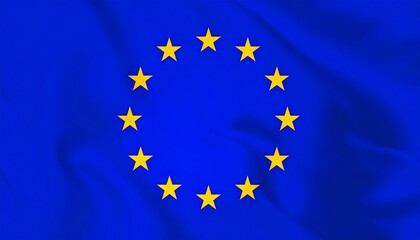 European Union flag with ripples