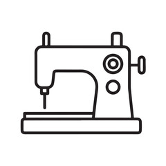 Sewing machine icon in outline style