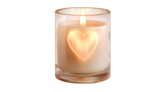 heart shaped candle