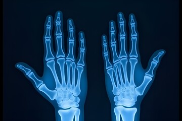 Obraz premium x ray image of human hand