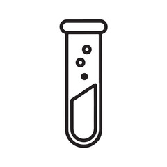 Test Tube Silhouette Icon – Science, Chemistry, Laboratory Vector Symbol