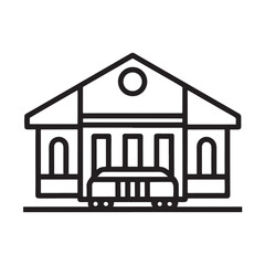 Train Station Silhouette Icon