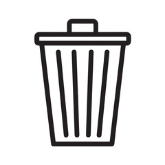 Trash Can Silhouette Icon