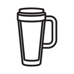 Travel Mug Silhouette Icon