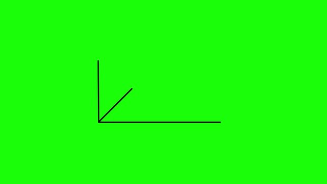 Clean Minimalist L Shape Graphic on Green Screen Ideal for Motion Graphics and Visual Effects