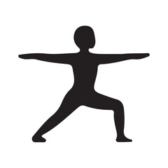 Warrior Pose Silhouette yoga fitness