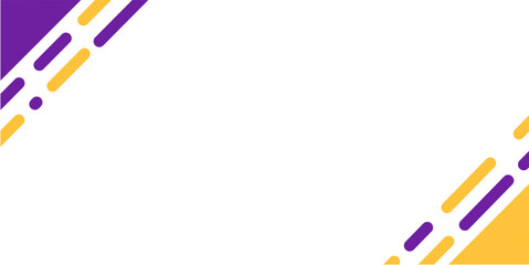 Modern abstract background with purple and yellow diagonal rounded lines. Vector graphic design template with copy space.