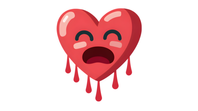 crying heart shape emoji