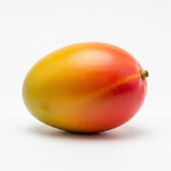 Whole ripe mango isolated on white background