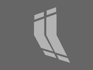 vertical rectangular shapes with diagonal cuts