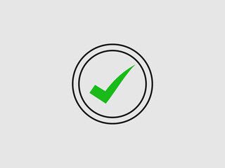 A simple graphic featuring a vibrant green checkmark