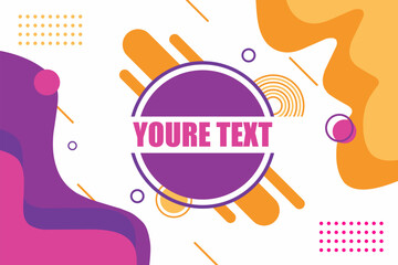 Vector banner. Megaphone with youre text speech bubble. Loudspeaker. Banner for business, marketing. Banner design vector illustration.