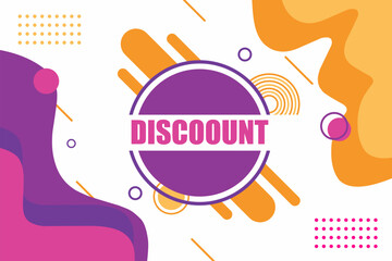 Vector banner. Megaphone with discount speech bubble. Loudspeaker. Banner for business, marketing. Banner design vector illustration.