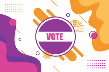 Vector banner. Megaphone with vote speech bubble. Loudspeaker. Banner for business, marketing. Banner design vector illustration.