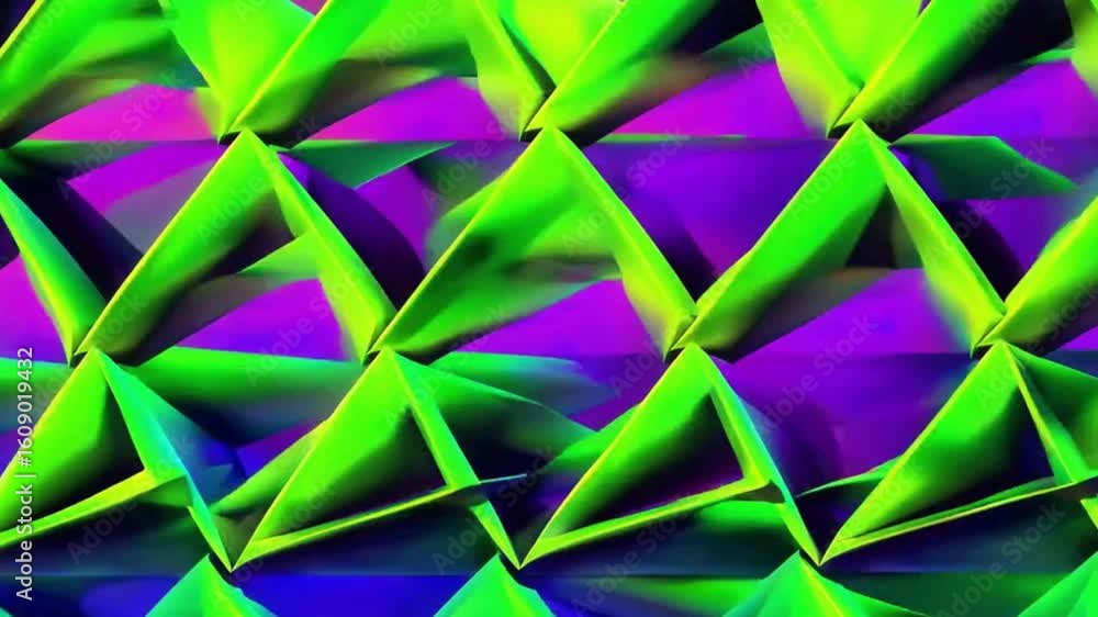 Poster geometric pattern featuring a mesmerizing blend of vibrant colors and dynamic shapes. the interplay 