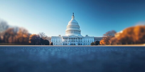 Obraz premium United states capitol building standing majestically in washington dc