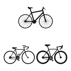 Bicycle Silhouette Set – Cycling and Sports Vector Icons