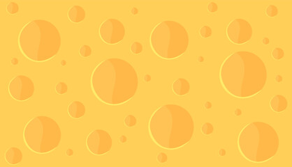 Cheese texture. Vector yellow background of cheese with holes