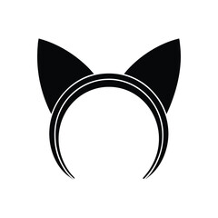 Minimal Cat ears headband icon vector illustration