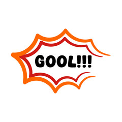 Cartoon Style Decorative Goool Text in Speech Bubble Illustration