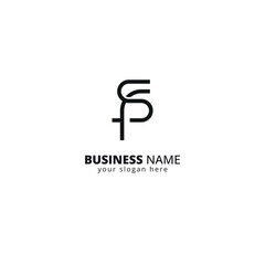 Abstract Letter SF FS Logo with Geometric Shapes. Bold and Minimal Tech Brand Identity Design.