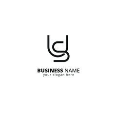 Abstract Letter SU US Logo with Geometric Shapes. Bold and Minimal Tech Brand Identity Design.