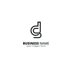 Abstract Letter DS SD Logo with Geometric Shapes. Bold and Minimal Tech Brand Identity Design.