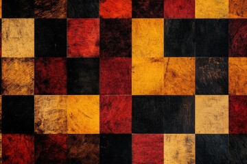 Fototapeta premium Checkered Pattern: An evocative array of diverse colors in a checkered pattern that provides a visually stimulating texture that enchants viewers.