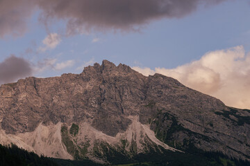 mountains and clouds