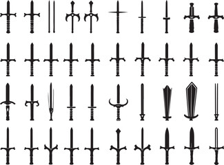 Abstract geometric silhouette shape isolated on transparent background