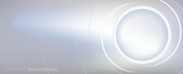 White neon glowing circle. Realistic vector illustration of light lens flare effect of circular shape with bright sparkle and streak. vector modern trendy and simple design