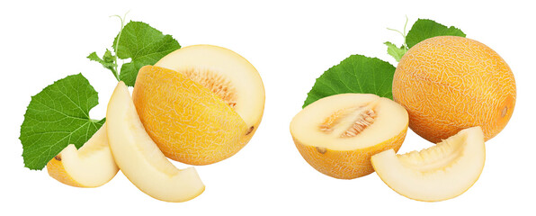 Melon isolated on white background with full depth of field