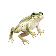 a cute animal of frog jumps