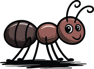 ant walking Crayon chalk style Transparent png vector