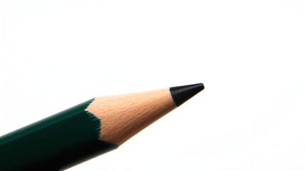 A close-up of a sharpened pencil. The lead point is visible against a plain background, suggesting a writing tool for design purposes