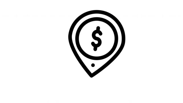 location minimalist stroke animation