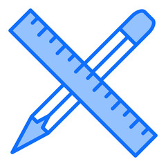 Pencil And Ruler Icon