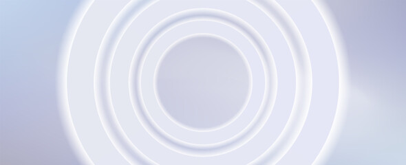 White Background with Circular Glow Effect. Abstract Round Flare Halo. Vector Shine Ring, eps10,website