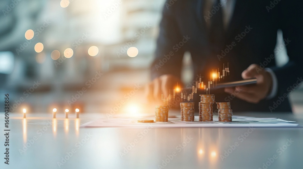 Poster investment strategies for financial growth office environment business insights professional setting