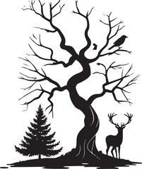 Artistic silhouette of a phoenix bird rising isolated on transparent background