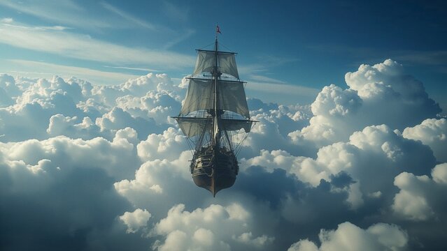 airplane flying over the clouds