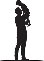 Two people embracing silhouette isolated on transparent background