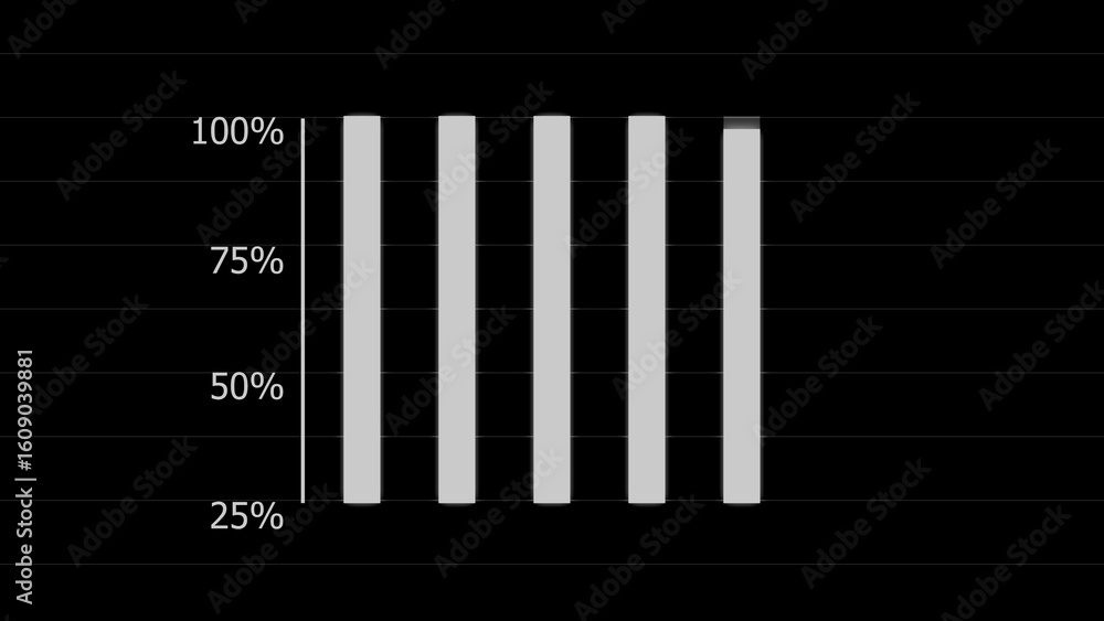 Poster abstract chart depicting percentage data and progress for financial analysis and business reporting