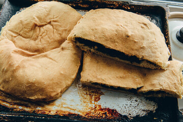 The process of making home-made cake